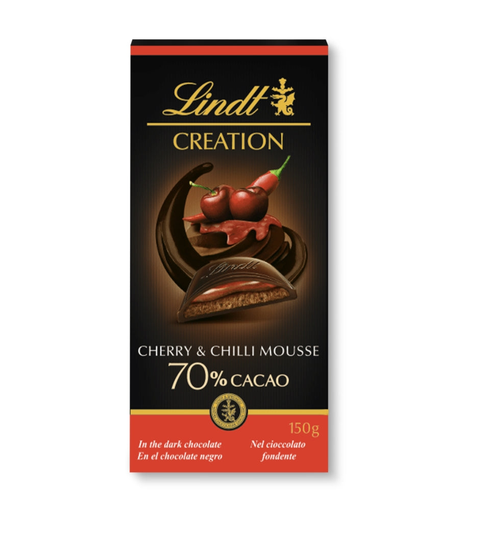 Lindt Creation Cherry & Chilli Mousse 70% Cacao 150gr