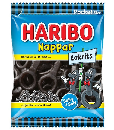 Haribo Nappar Lakrits 80gr