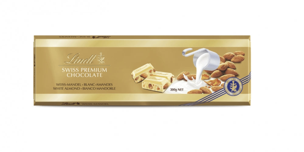 Lindt Swiss Premium Chocolate Hvit mandel 300g
