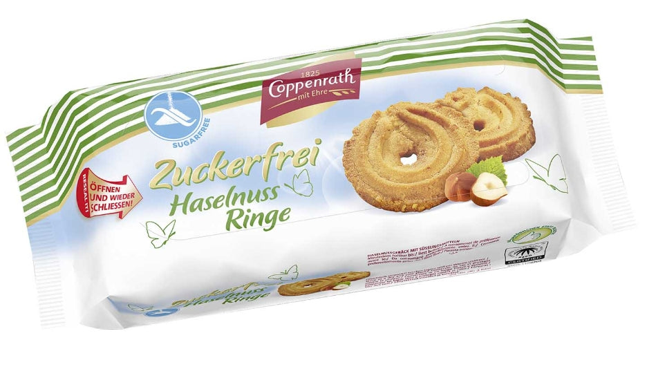 Coppenrath Hasselnødtringer. sukkerfri 200gr
