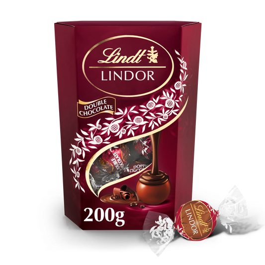 Lindt Lindor Double Chocolate Cornet 200g