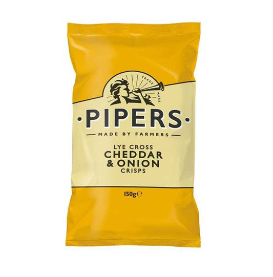 Pipers Lye Cross Cheddar & Onion Crisps 150g