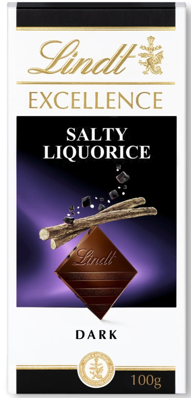 Lindt Excellence Dark Salty Liquorice 100gr