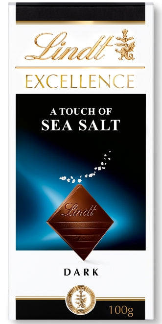 Lindt Excellence Dark Sea Salt Bar 100G