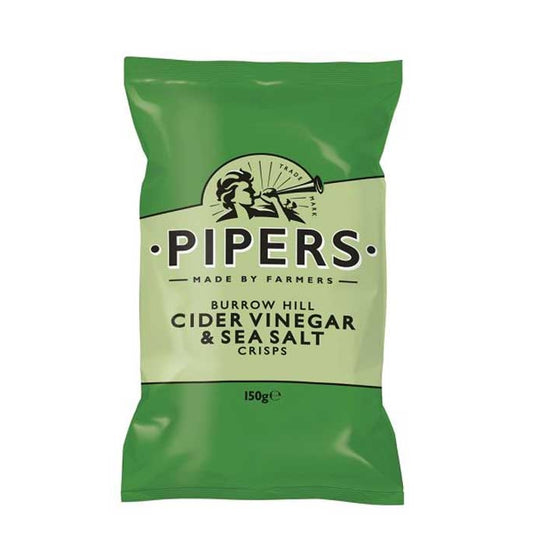 Pipers Burrow Hill Cider Vinegar & Sea Salt Crisps 150g