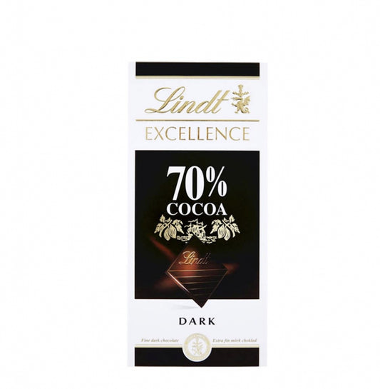 Lindt Excellence Dark 70% Bar 100G