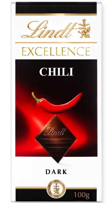 Lindt Excellence Dark Chili Bar 100G