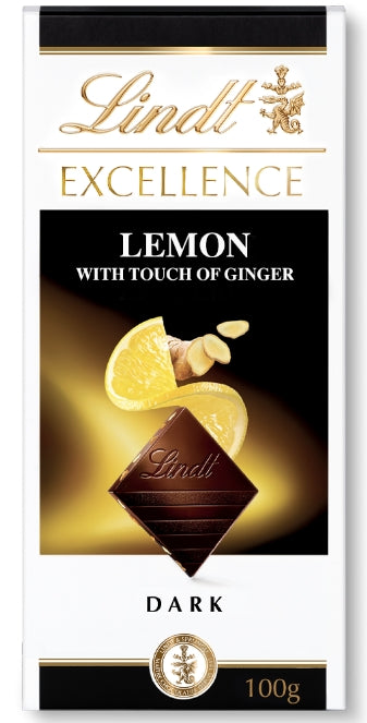 Lindt Excellence Dark Lemon & Ginger Bar 100G