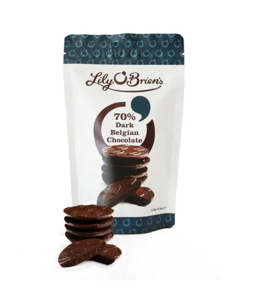 Lily O`Brien 70% Dark Belgian Chocolate 110gr